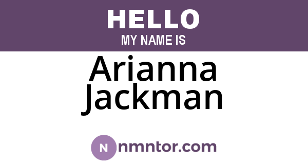 Arianna Jackman