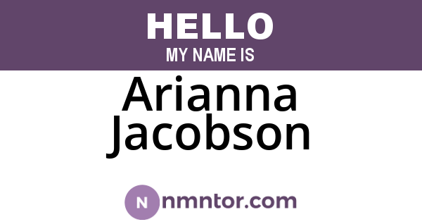 Arianna Jacobson