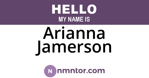 Arianna Jamerson