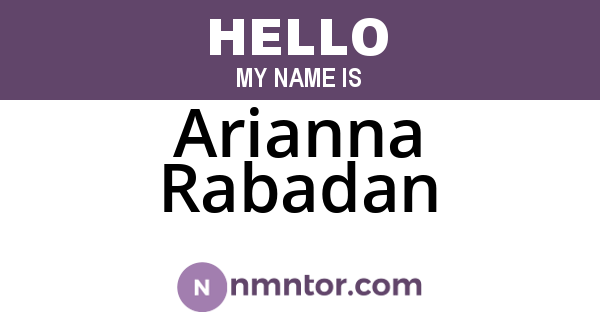 Arianna Rabadan