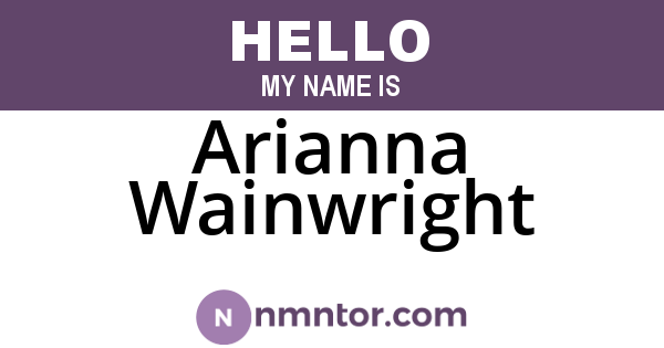 Arianna Wainwright