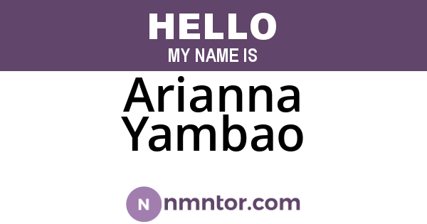 Arianna Yambao