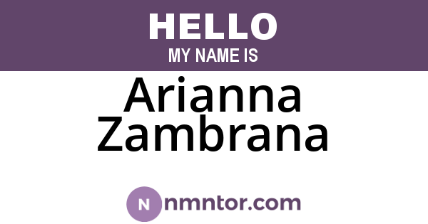 Arianna Zambrana