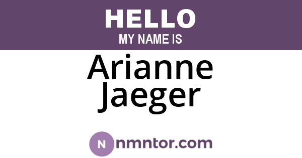 Arianne Jaeger