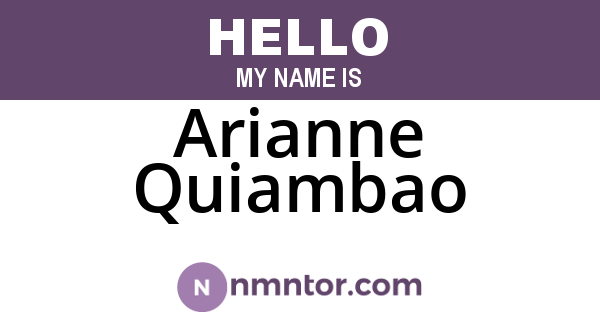 Arianne Quiambao