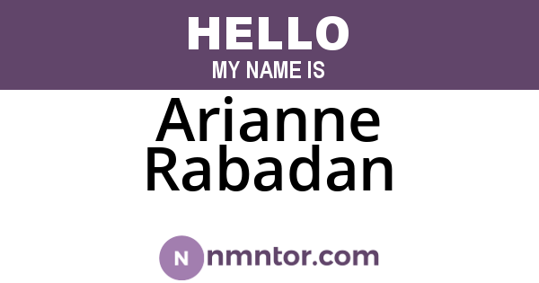 Arianne Rabadan