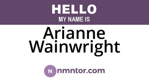 Arianne Wainwright