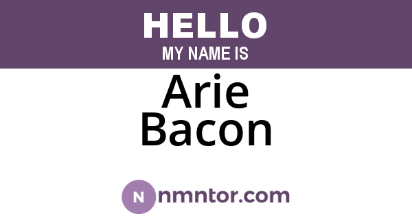 Arie Bacon