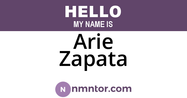 Arie Zapata