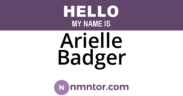 Arielle Badger