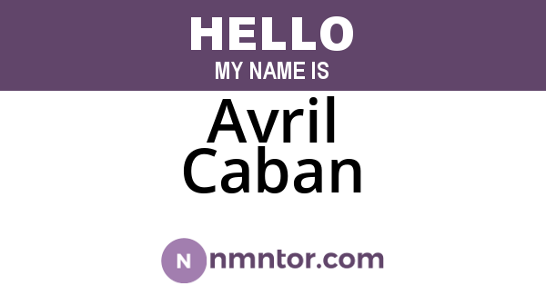 Avril Caban