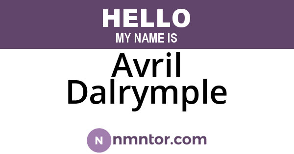 Avril Dalrymple