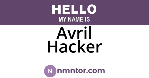 Avril Hacker