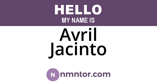 Avril Jacinto