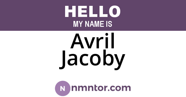 Avril Jacoby