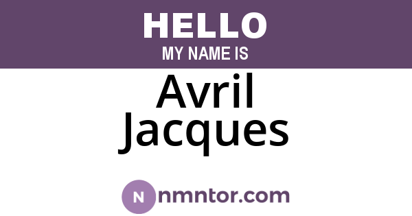 Avril Jacques