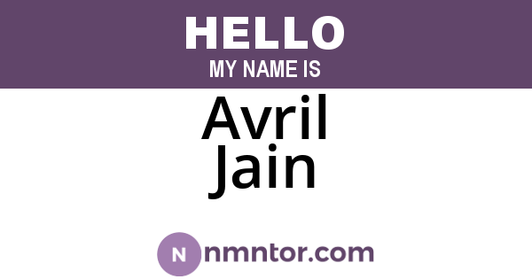 Avril Jain