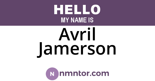 Avril Jamerson