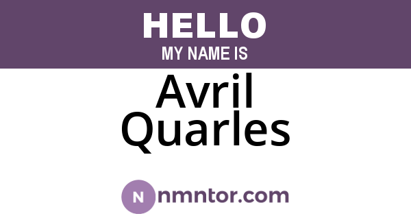 Avril Quarles