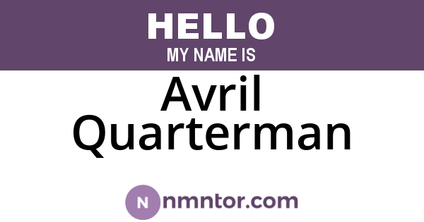 Avril Quarterman