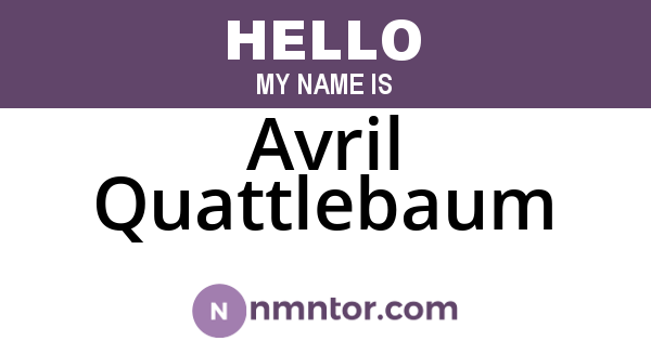 Avril Quattlebaum