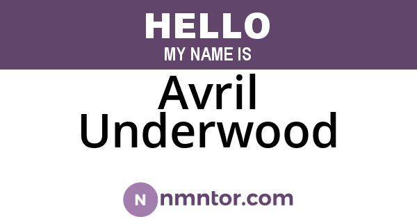Avril Underwood