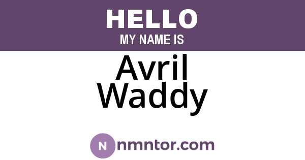 Avril Waddy
