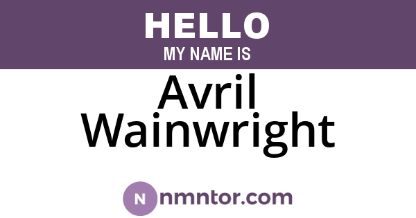 Avril Wainwright