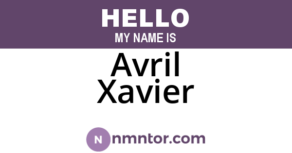 Avril Xavier