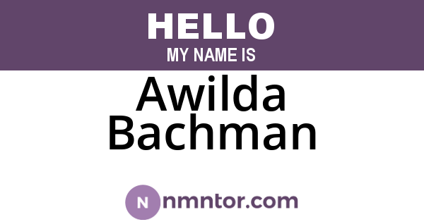 Awilda Bachman