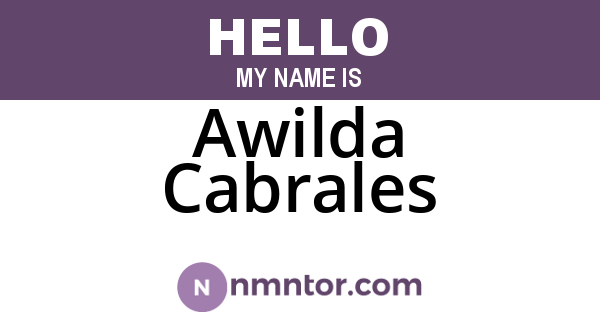 Awilda Cabrales