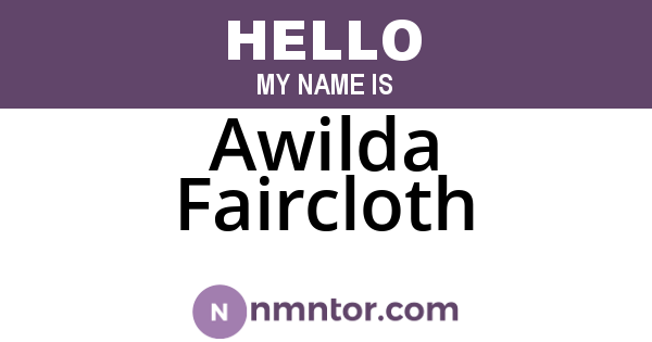 Awilda Faircloth