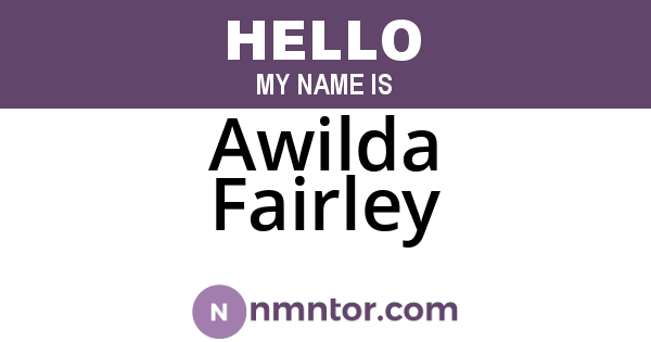 Awilda Fairley
