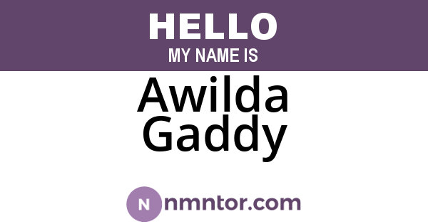 Awilda Gaddy