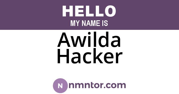 Awilda Hacker