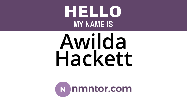 Awilda Hackett