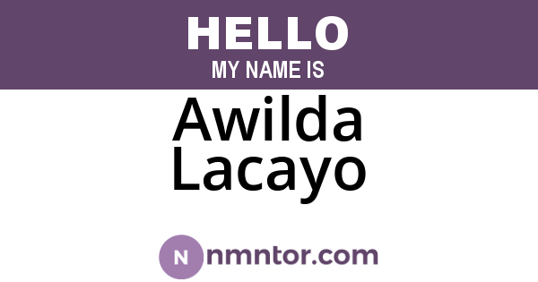 Awilda Lacayo