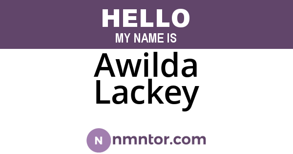 Awilda Lackey