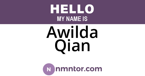 Awilda Qian
