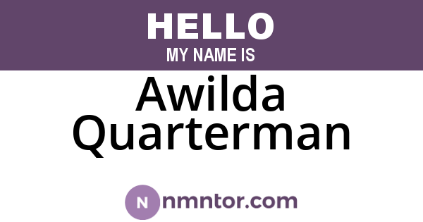 Awilda Quarterman