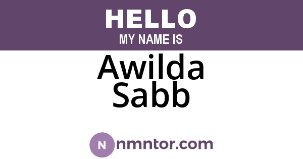 Awilda Sabb