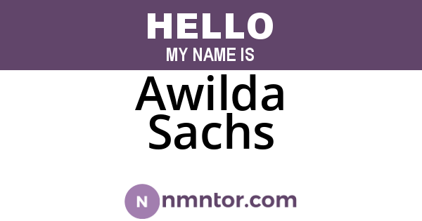 Awilda Sachs