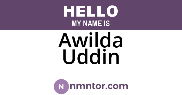 Awilda Uddin