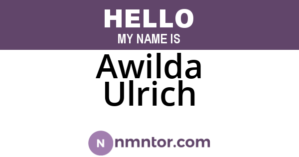 Awilda Ulrich