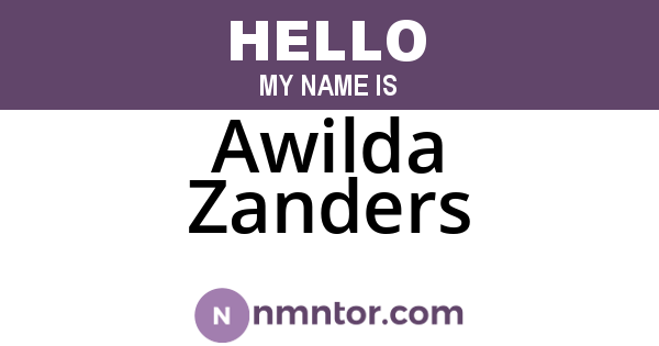 Awilda Zanders