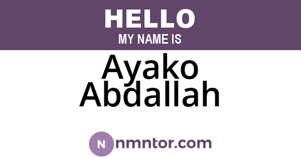 Ayako Abdallah