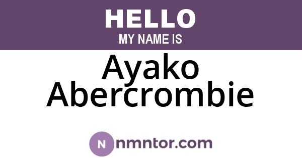 Ayako Abercrombie