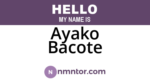 Ayako Bacote