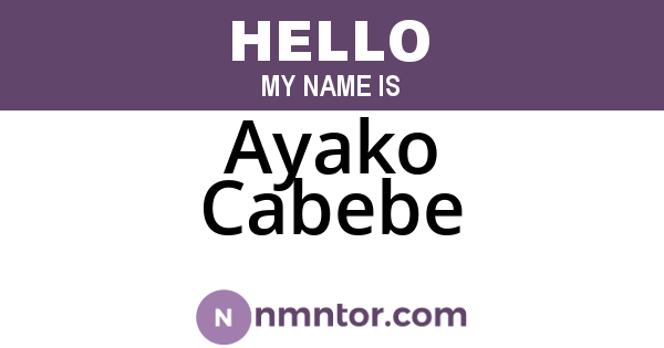 Ayako Cabebe