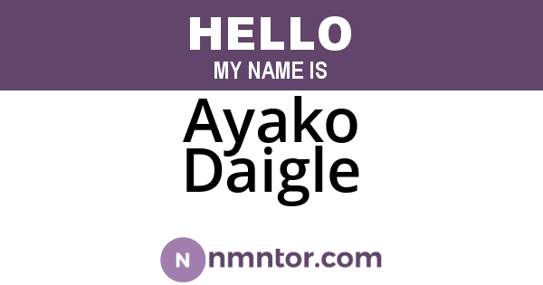 Ayako Daigle